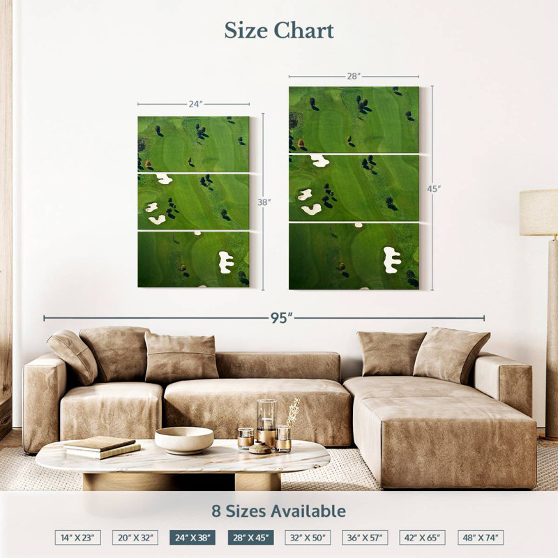 Sireci Golf Course From Above, 38" H x 24" W