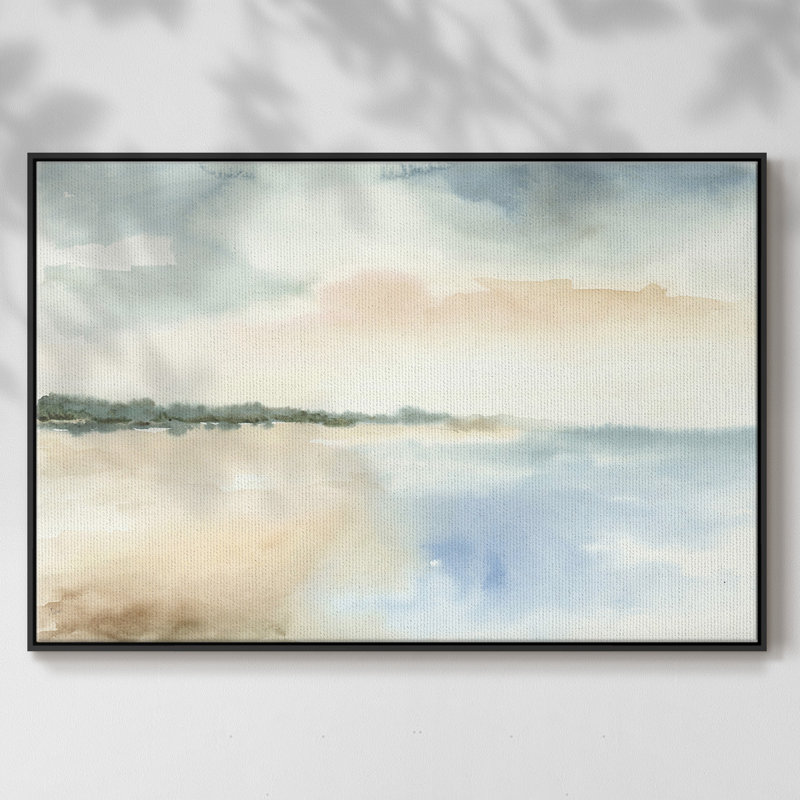 Simple Sea, reproduction d'art sur toile, H 27 po x l 41 po x P 2 po, Noir