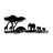 Aaria African Safari Silhouette Metal Wall Art
