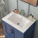24" White Rectangular Bathroom Single Vanity Top Sink with Three Faucet Holes and Overflow(Top Only)
