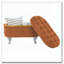 Banc de rangement avec repose-pieds en tissu-893364606