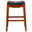 Tabouret de comptoir en bois sans dossier de 26 po de hauteur avec siège selle LeatherSoft Alice-24678987-45047127