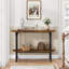 Console rectangulaire en bois massif brun-367998658