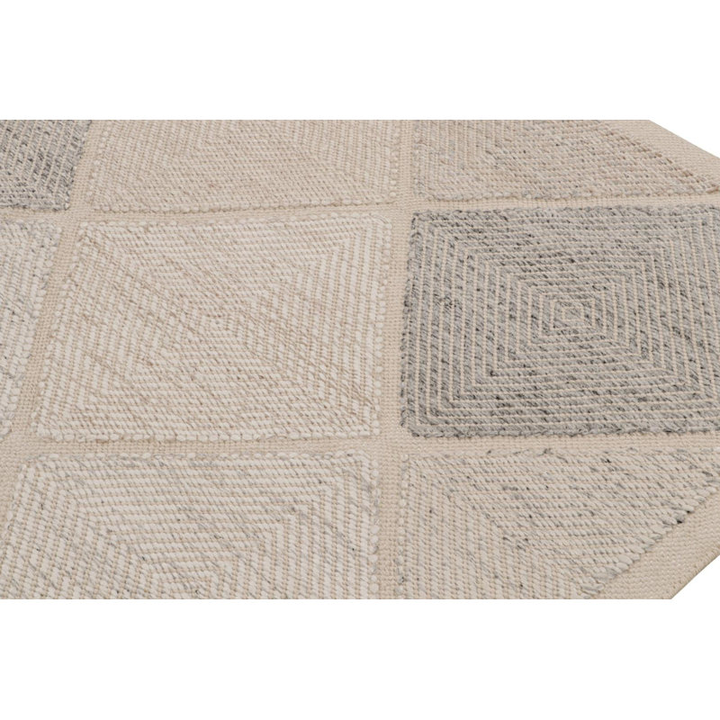 Scandinavian Wool Geometric Area Rug, Rectangle 10' x 14'