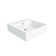 WS Bath Collections Simple 19.7'' White Ceramic Square Bathroom Sink with Overflow