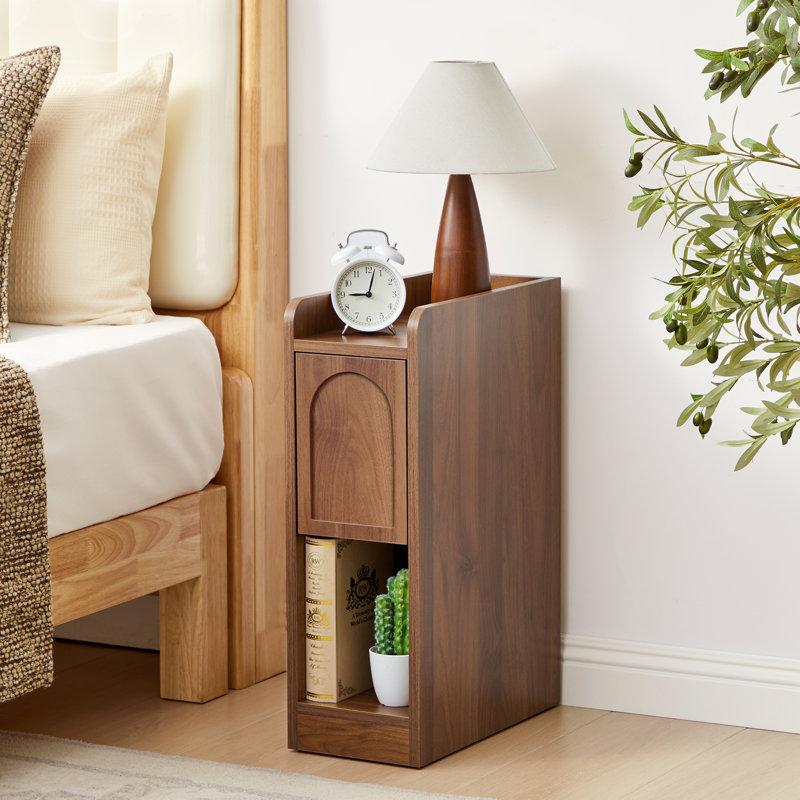 Narrow End Table Storage