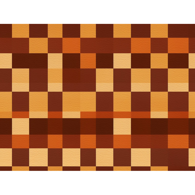 Machine Printed Comforter, Twin Comforter, Brown/Orange Checkered