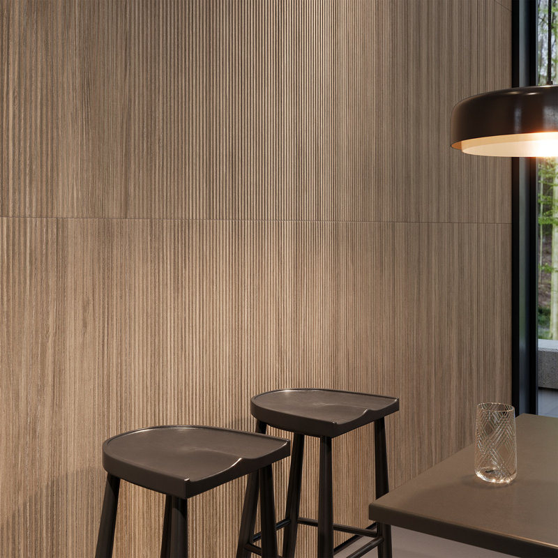 Elba Oak 24X48 Fluted Porcelain Wall/Floor Tile (2 TILES PER BOX), Elba Oak