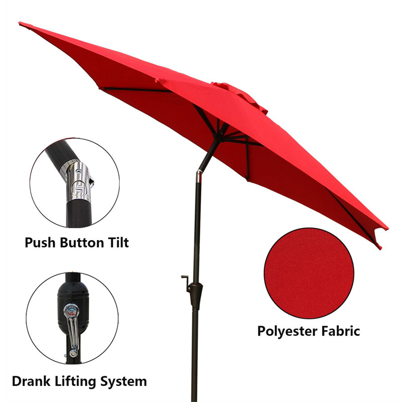 Parasol 8 pi 10 po Neorah, Rouge