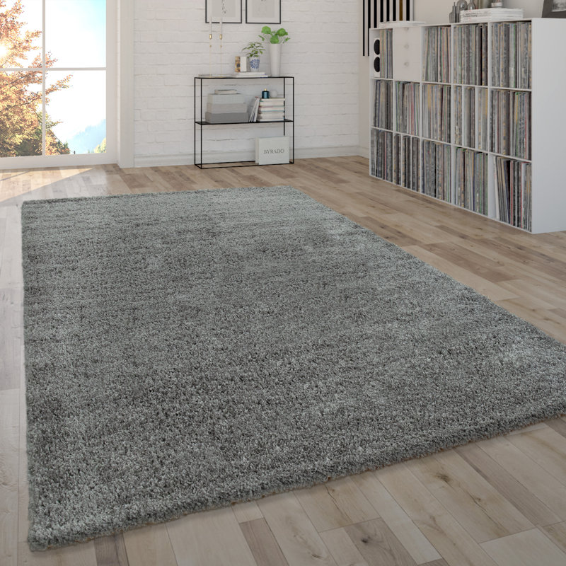 Dorothy Solid Colour Shag Area Rug, Rectangular 160 x 220cm