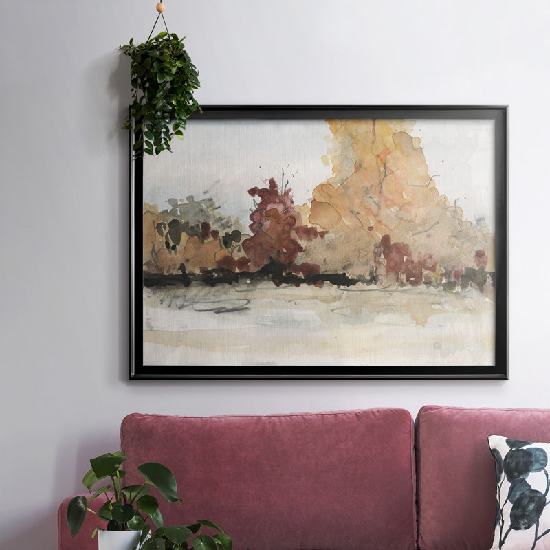 «The Autumn View II», toile tendue avec châssis, Noir, H 18 po x l 26 po x P 1,5 po