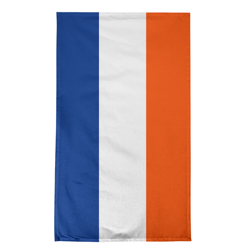 Anaheim Stripe Tea Towel Kitchen Towel, Poly Twill, Royal Blue/White/Orange
