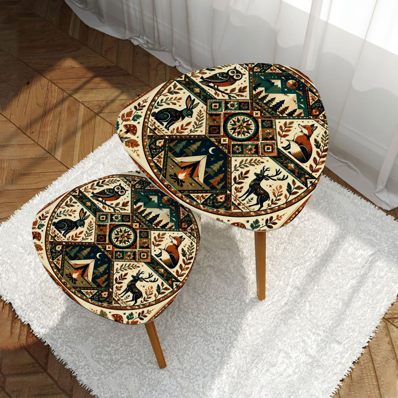 Ensemble de 2 tables basses gigognes Triangle