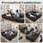 Boneless 105" 2 - Piece Upholstery Compression Sofa with 3 Seats, Corduroy Sectional Couch, No Assembly Required-122842005-121580358