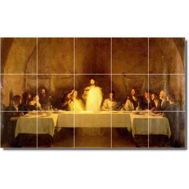 Carreau de peinture murale 40 po x 24 po 8 po x 8 po, Religieux 02351