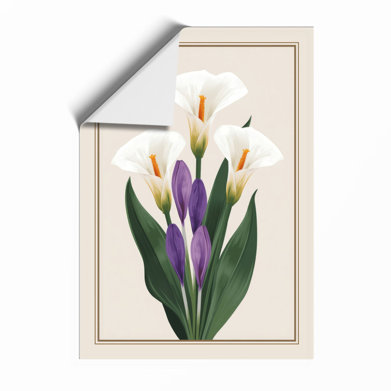 Study in Purple Botanical - Framed Print, A2 - 59.4 x 42.0 cm, Unframed