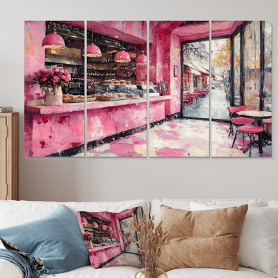 Pink Patisserie Paradise Accented With Black - Baking/Baked Goods Wall Art Print Set