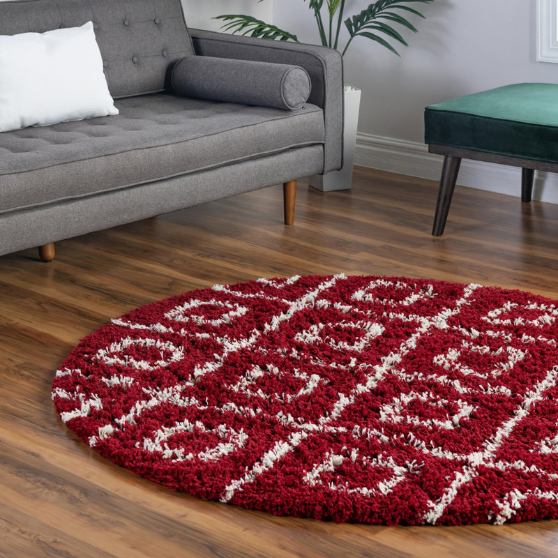 Tapis à poils longs Foundry Select Ruth, Rond 3 pi 3 po