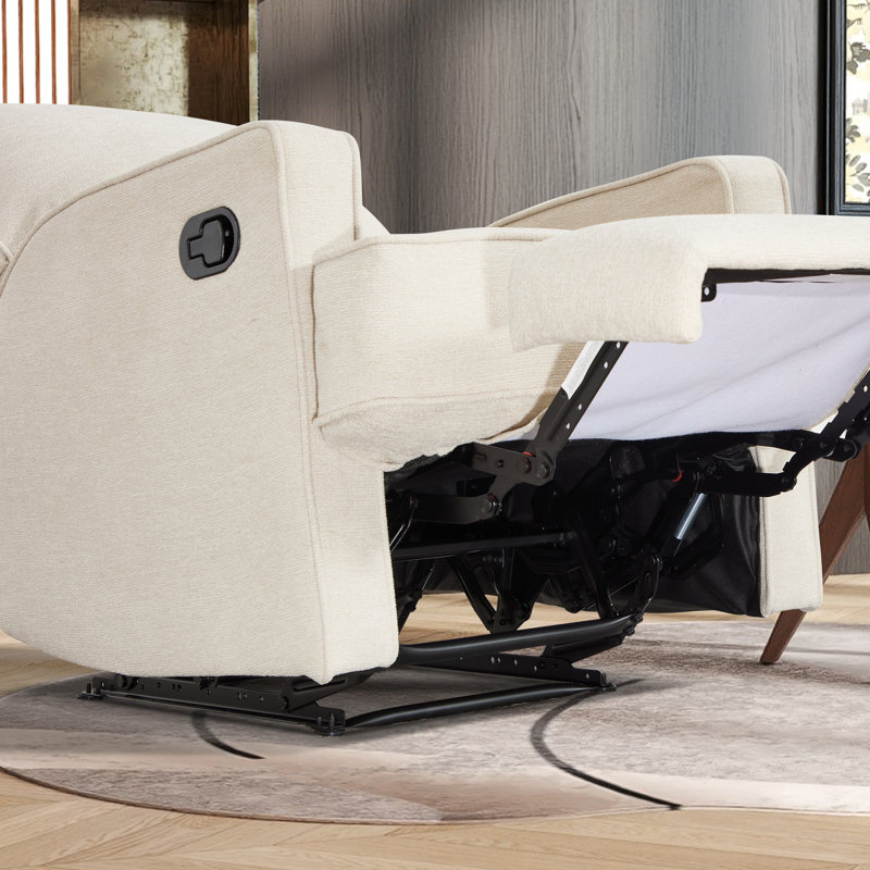 29.5" Wide Modern Refined Linen Upholstered Standard Manual Recliner