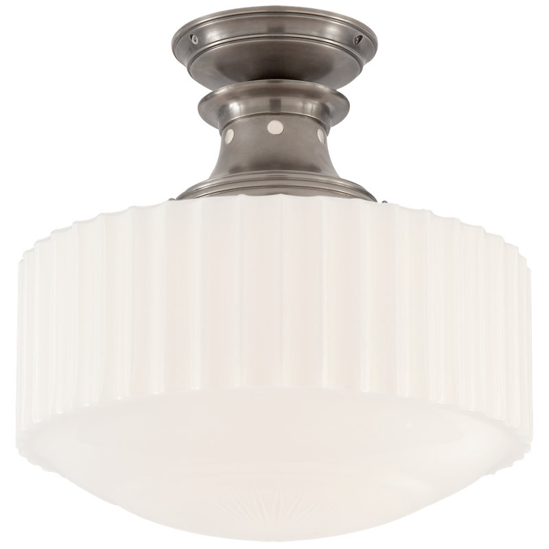 Thomas O'Brien Milton Road Flush Mount, Antique Nickel