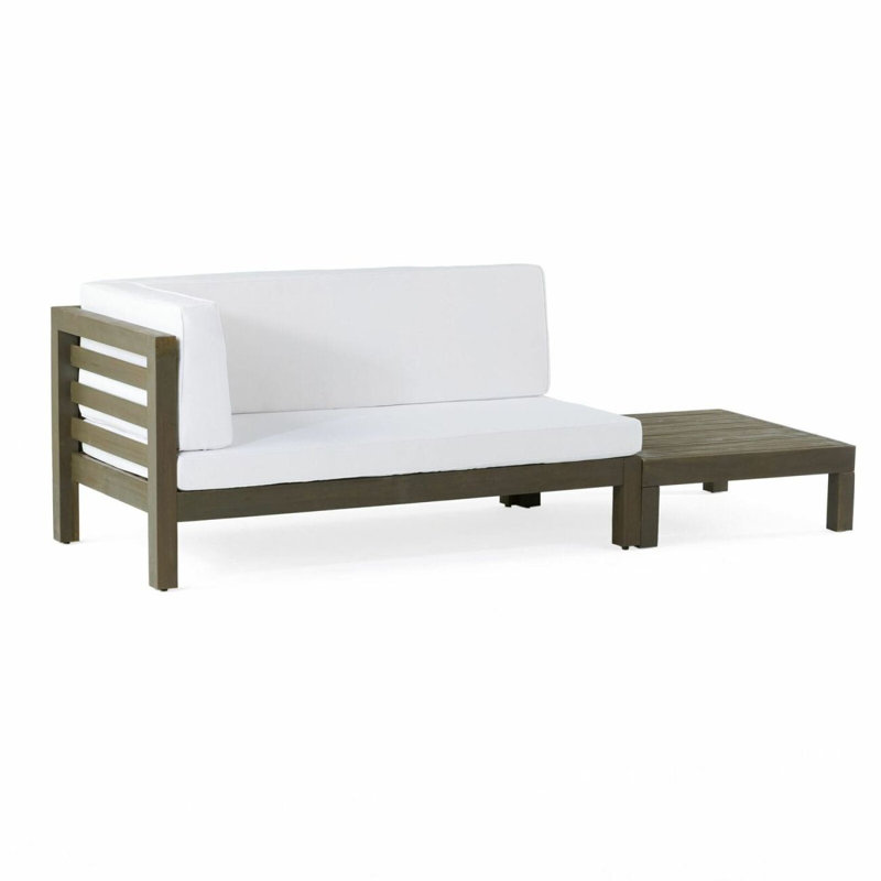 BANC D'ANGLE GAUCHE ET TABLE BASSE