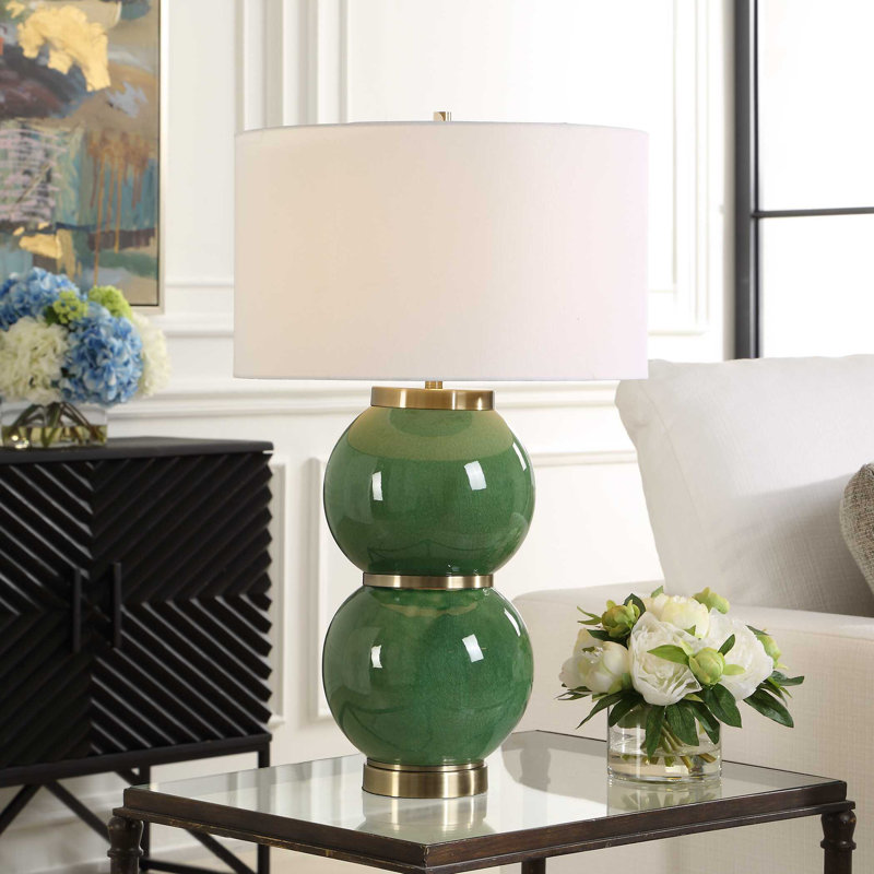 Lampe de table Uttermost Banner Green Spheres