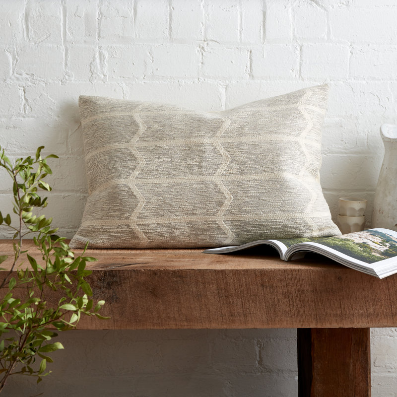 Geometric Rectangular Lumbar Cushion Cover, Polyester