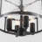 4 - Light 12.16'' Modern Industrial Drum Candle Semi Flush Mount Ceiling Light Fixture With Glass Panels Shade-185899506