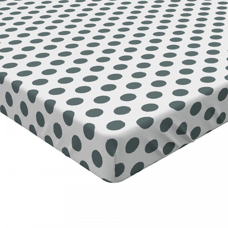 Microfiber Polka Dots Fitted Sheet, Twin Fitted Sheet, Multicolor Polka Dots