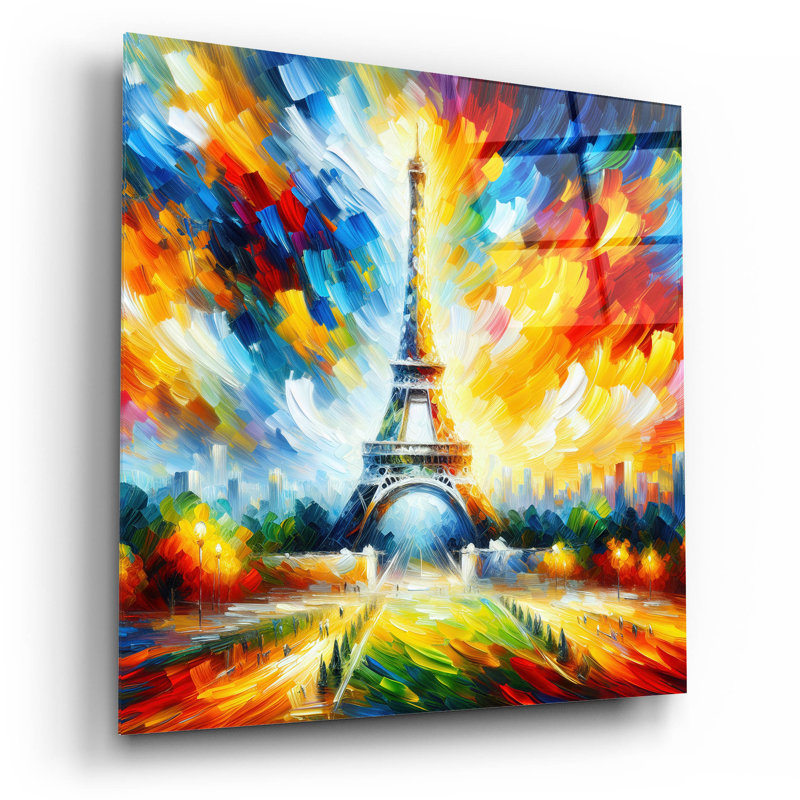  «Welcome To Paris» par Rich Monet, art mural en verre acrylique, 12 po x 12 po