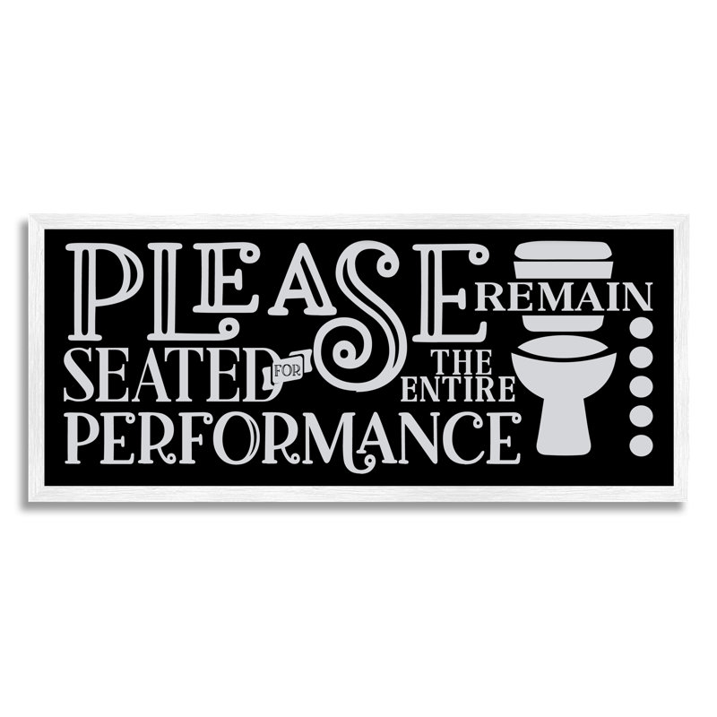 Trinx Veuillez rester assis, phrase encadrée, art giclée par LSR Design Studio, Giclée encadrée blanc bord de mer