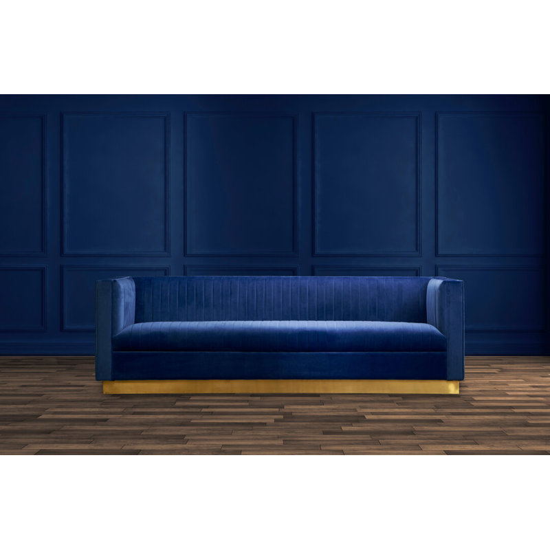Velvet Sofa, Blue