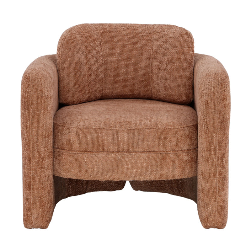 Munson Upholstered Occasional Chair, Ginger, Orange Polyester