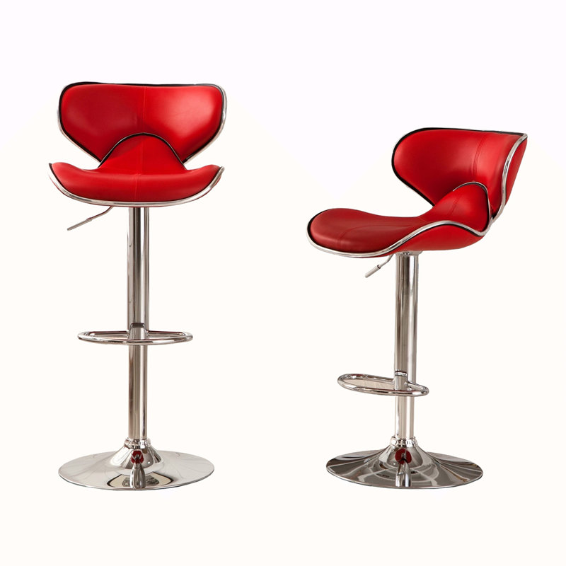 Ensemble de 2 tabourets de bar Upholstery Airlift, Rouge