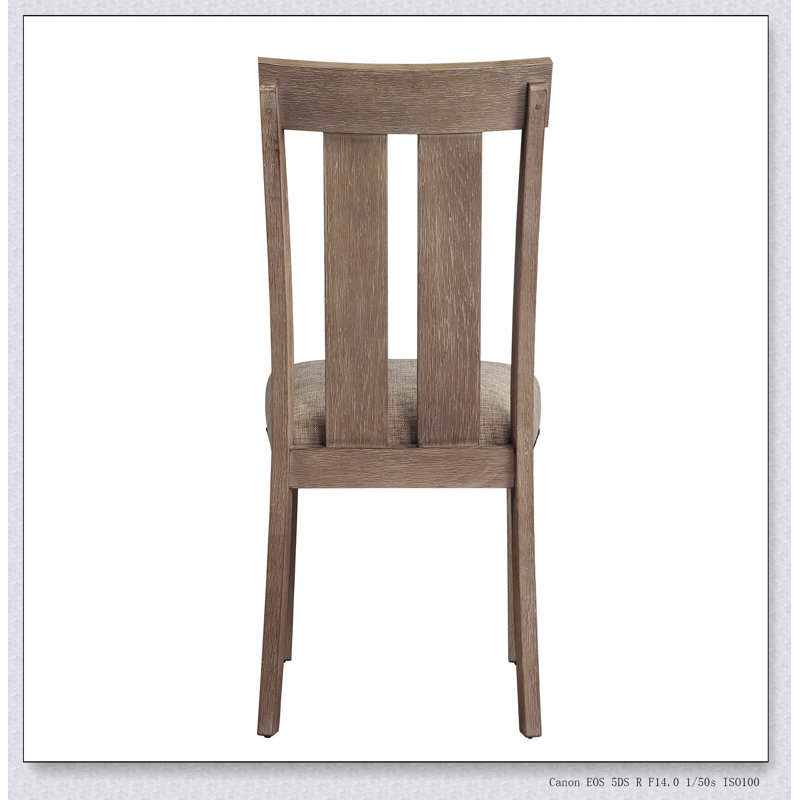 Ensemble de 2 chaises d'appoint à dossier ouvert beige et érable