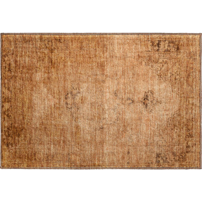 Premium Machine Washable Kiyondrea Copper Rug