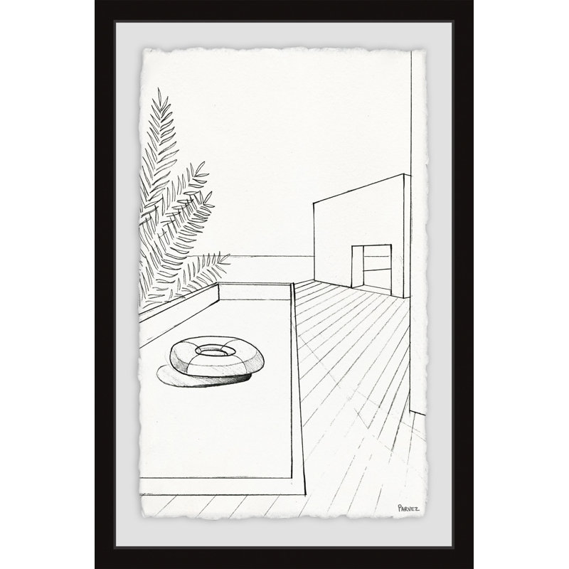 Fenêtre de piscine infinity-cadre photo, impression sur papier, H 36 po x l 24 po x P 1,5 po