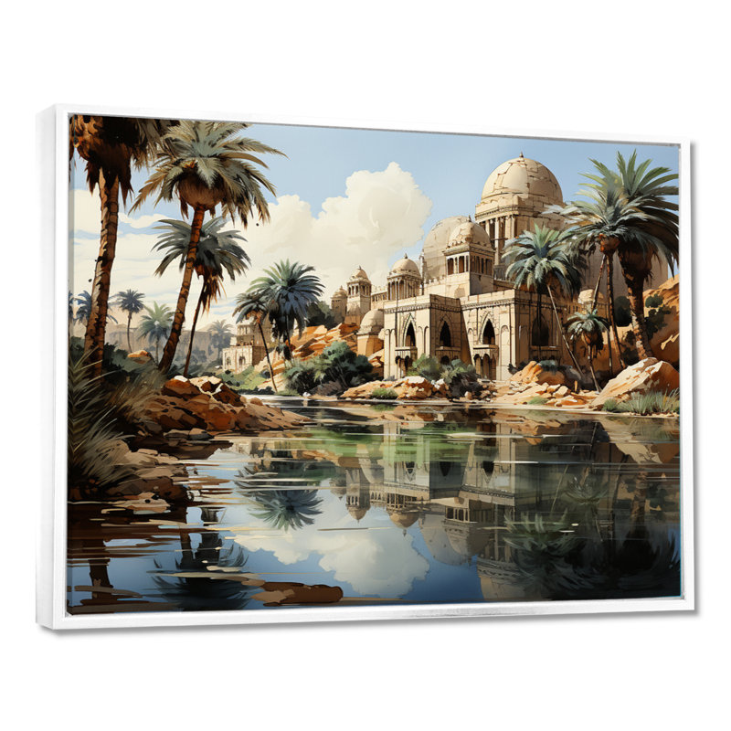 Égypte, reflets du Nil - Égypte, impressions encadrées, H 12 po x l 20 po x P 1 po, Cadre flottant blanc