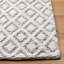 Tapis ivoire / gris en laine tissé à la main Nystead-794807888