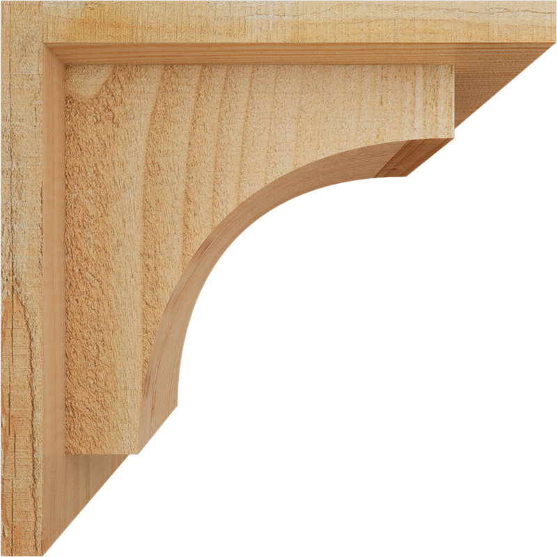 Huntington Corbel w/Backplate, 10" H x 6" W x 10" D, Douglas Fir, Rough Sawn