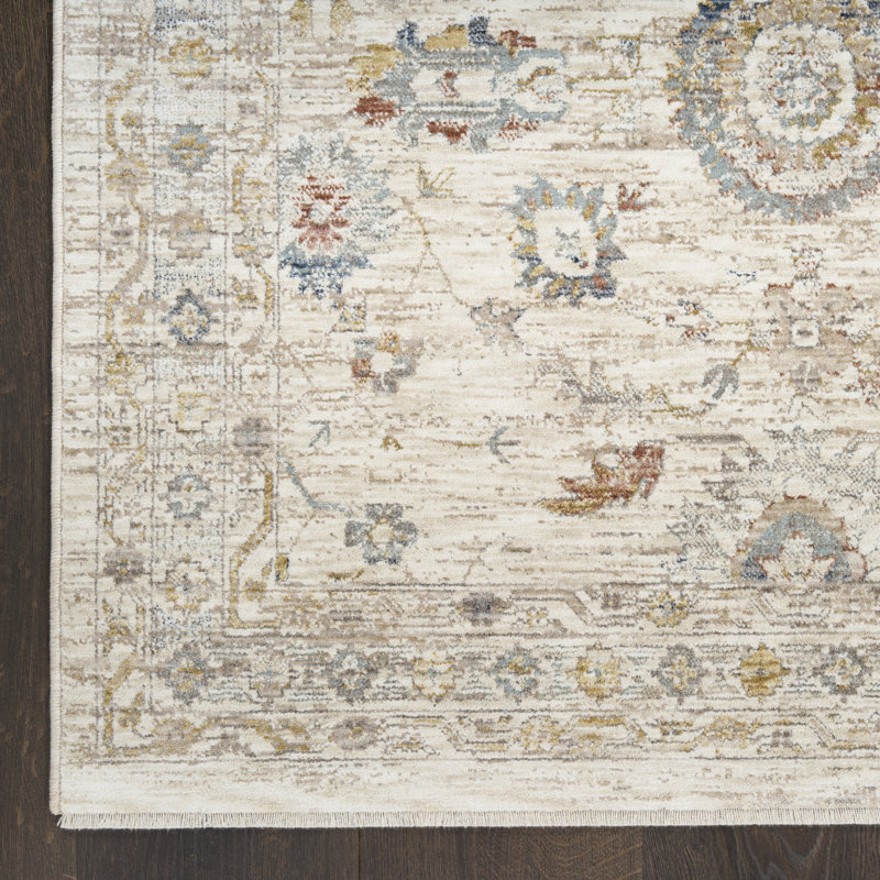 Reuland 2'2" x 10' Ivory Multicolor Vintage Indoor Rug, Runner 2'2" x 10'