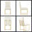 Bilgola White and Gold Leather Dining Chairs