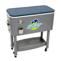  VINGLI 14qt Small Cooler Ice Chest, Insulated Portable Cooler,  Beach Cooler, Retro Vintage Classic Style Hard Metal Cooler for Barbeques,  Camping, Fishing and Picnics (14 QT, Blue) : Sports & Outdoors