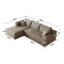 Canapé modulaire 95 po Cloud, revêtement en velours côtelé Camel, canapé 3 places sans assemblage