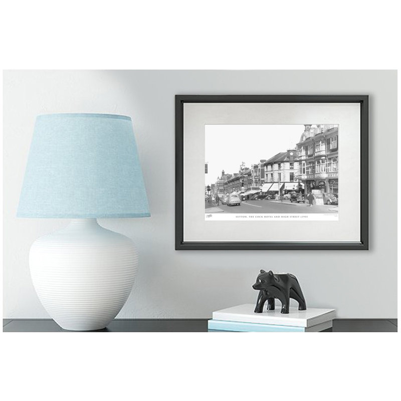 Sutton, The Cock Hotel And High Street C1955 by Francis Frith - Single Picture Frame Print, 45cm H x 60cm W x 2.3cm D