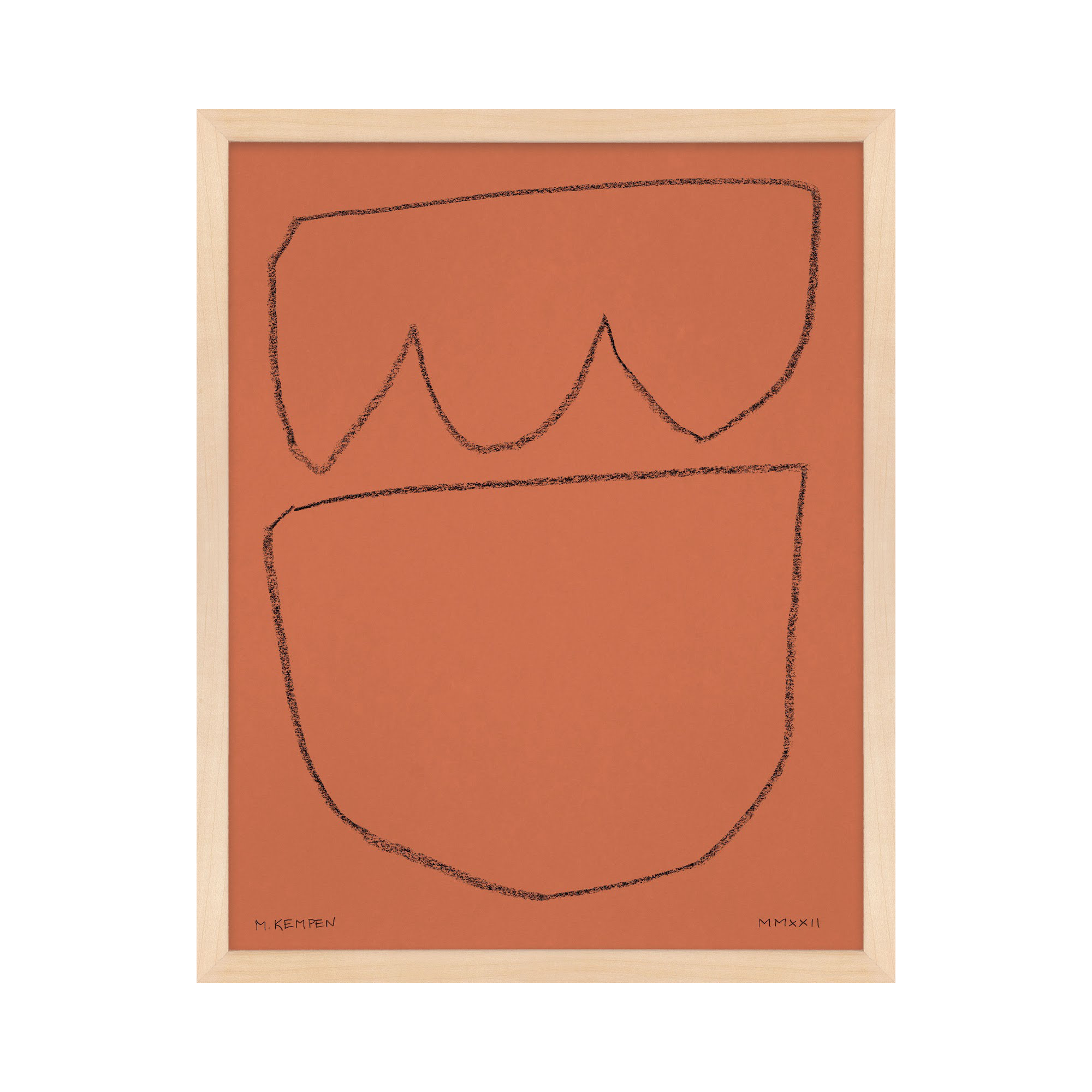 Earth 2 by Michael Kempen, Maple Framed, 30" W x 38" H