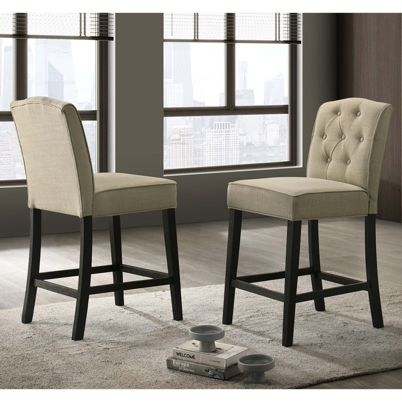 Ensemble de 2 chaises rembourrées en tissu