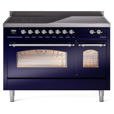 ILVE Nostalgie II Series 48 inch Induction Range with 6 Induction Elements (Glass Door)