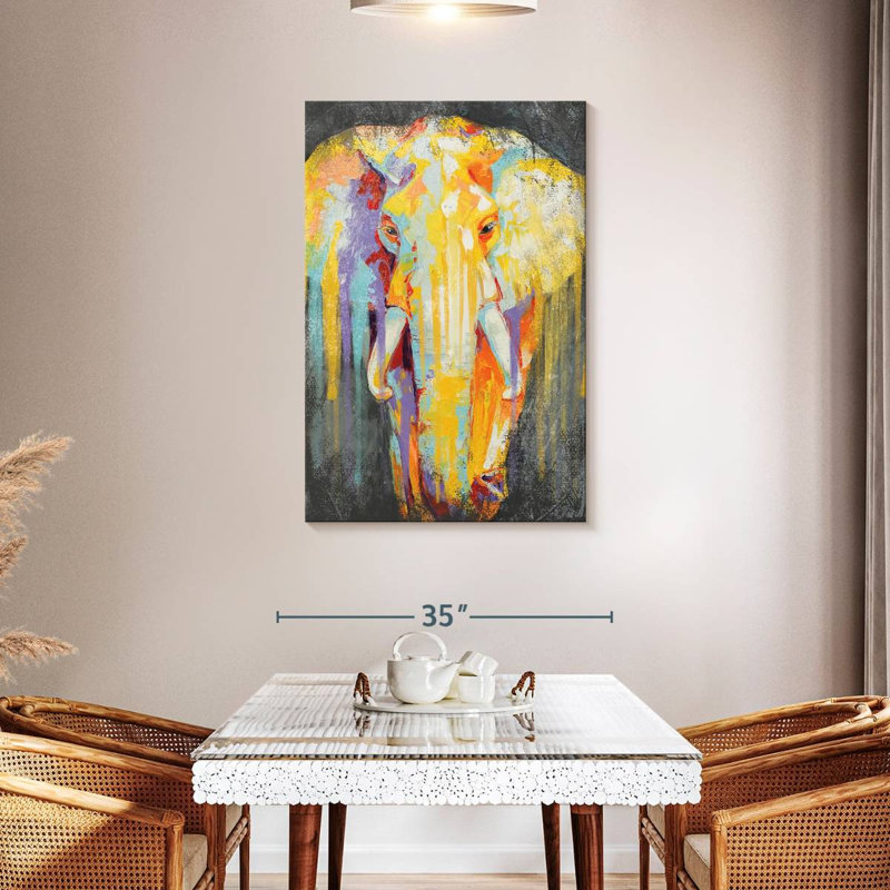 Brampt Elephant Paint Drip, 45" H x 30" W