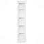Étagère d'angle moderne de 83,4 po de hauteur, bibliothèque d'angle à 5 niveaux avec éclairage à DEL, étagère de rangement sur pied, présentoir de plante à angle ouvert pour petit espace de salon, coin mural, bureau personnel, blanc